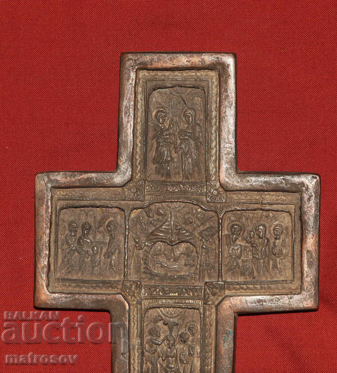 Delivery of Handmade old copper cross, Crucifix