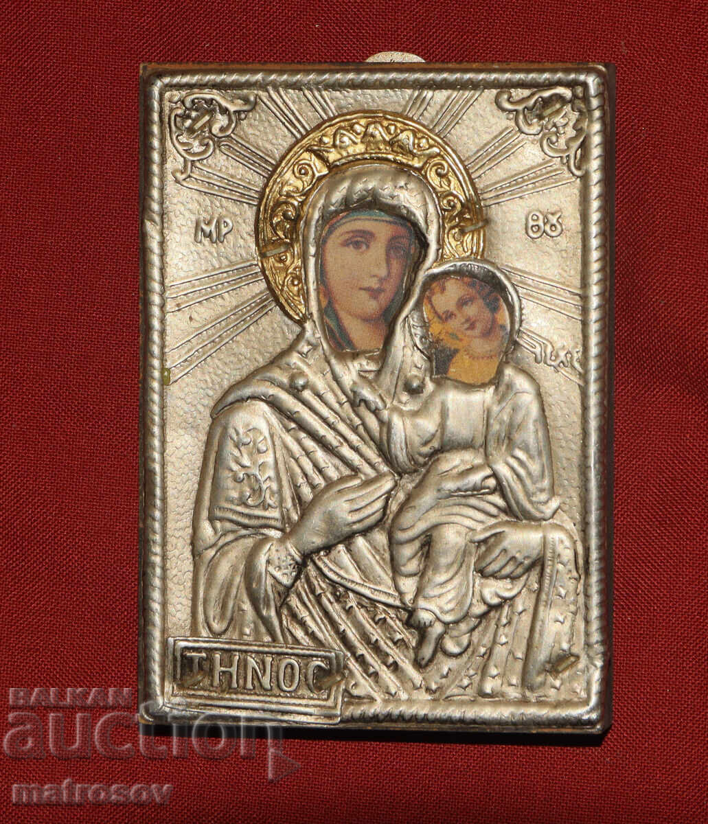 Икона, метален обков, литография, Богородица с Младенеца с цена 100.00 лв. | € 51.13