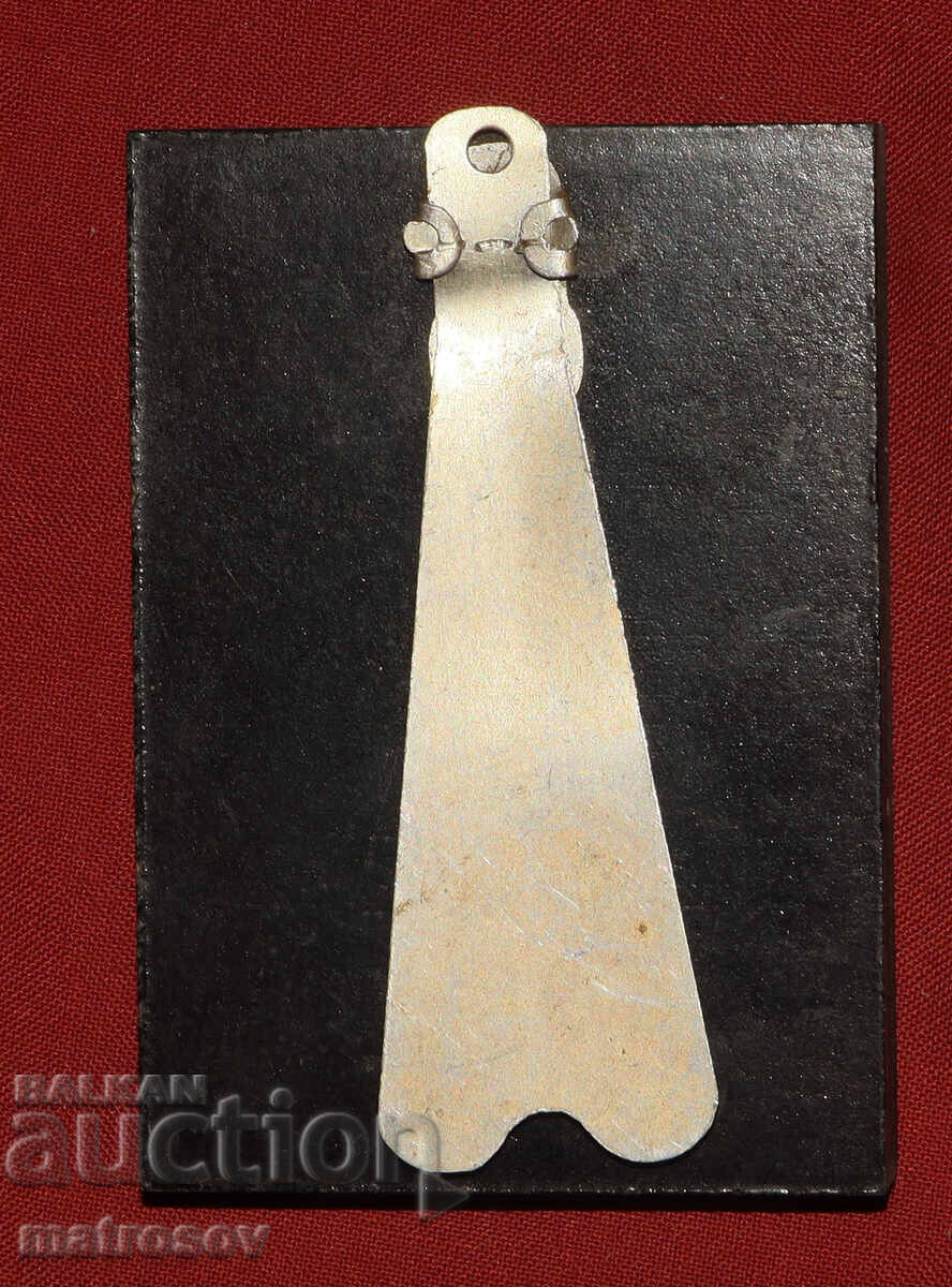 Икона, метален обков, литография, Богородица с Младенеца - 5