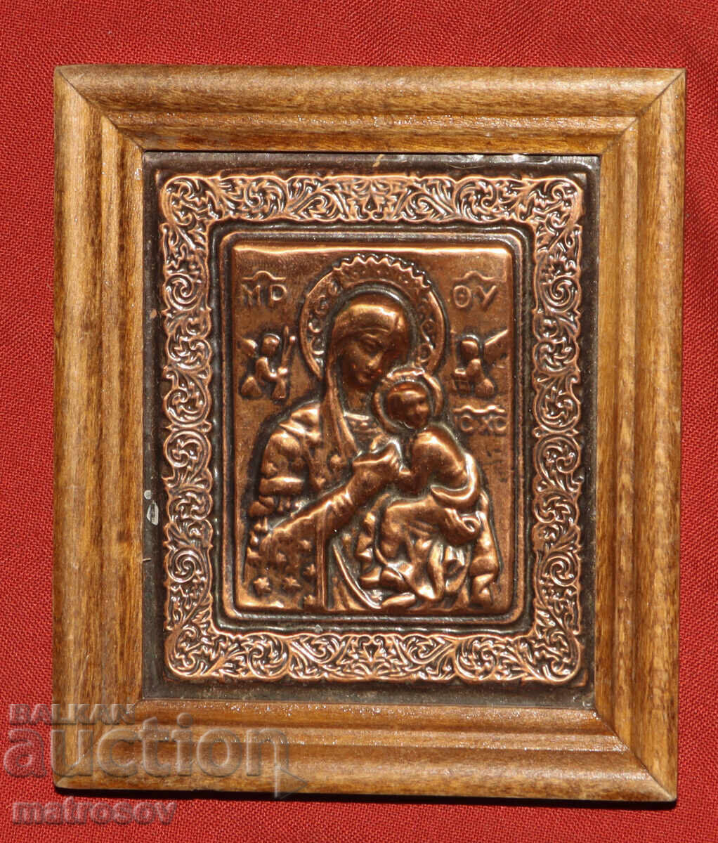 Доставка на Ръчно изработена икона, барелеф, Богородица с Младенеца