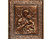 Handmade icon, bas-relief, Virgin Mary with the Child