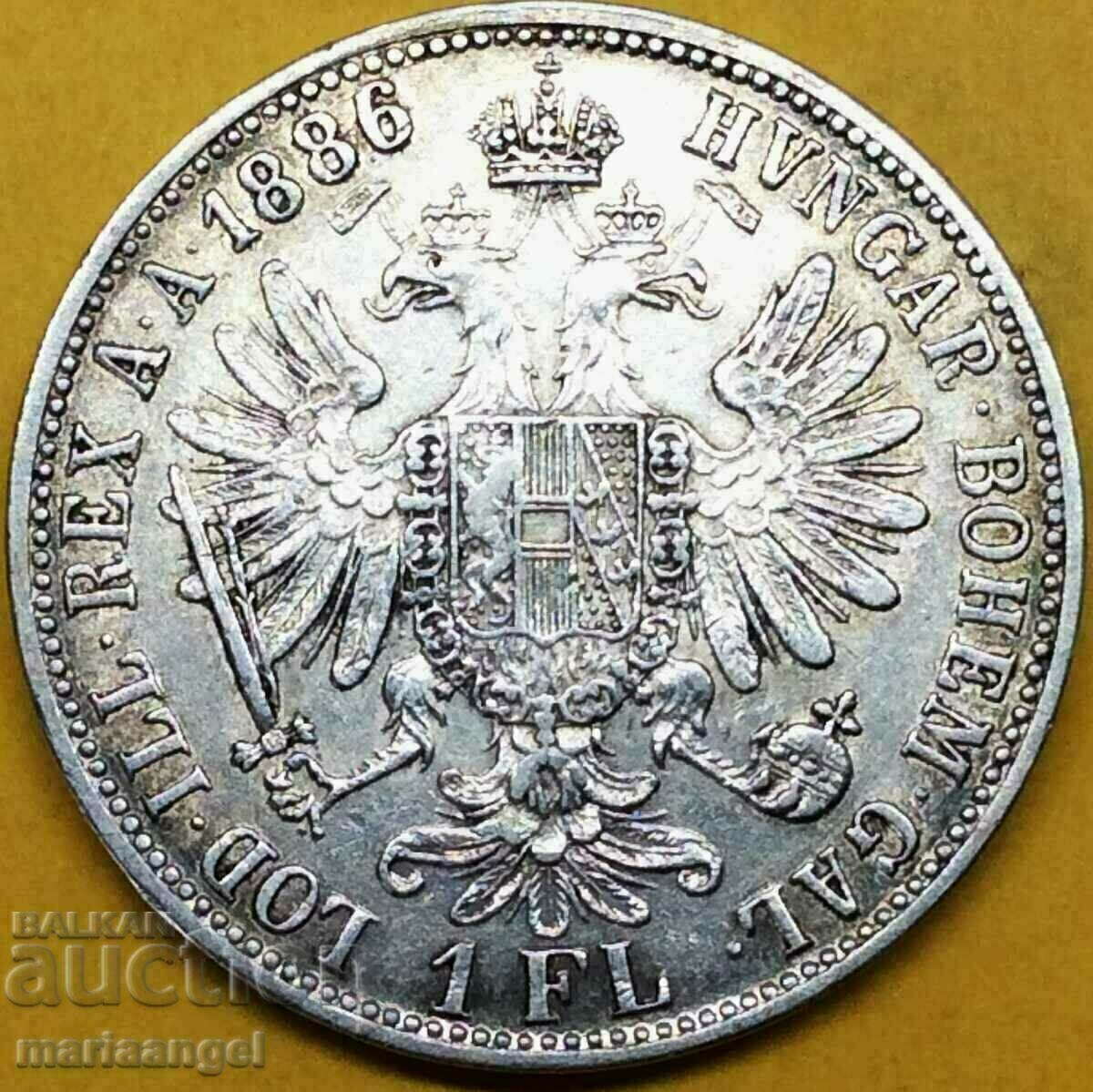 Hungary 1 Florin 1886 Franz Joseph I Silver - 7 Hungary 1 Florin 1886 Franz Joseph I Silver - 7