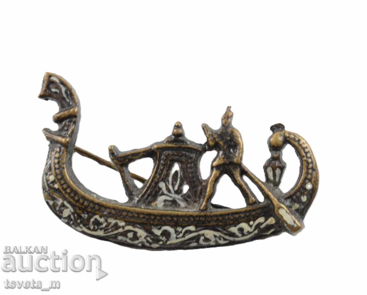 Αρχαία καρφίτσα γόνδολα Βενετία με τιμή 4.00 BGN | € 2.05