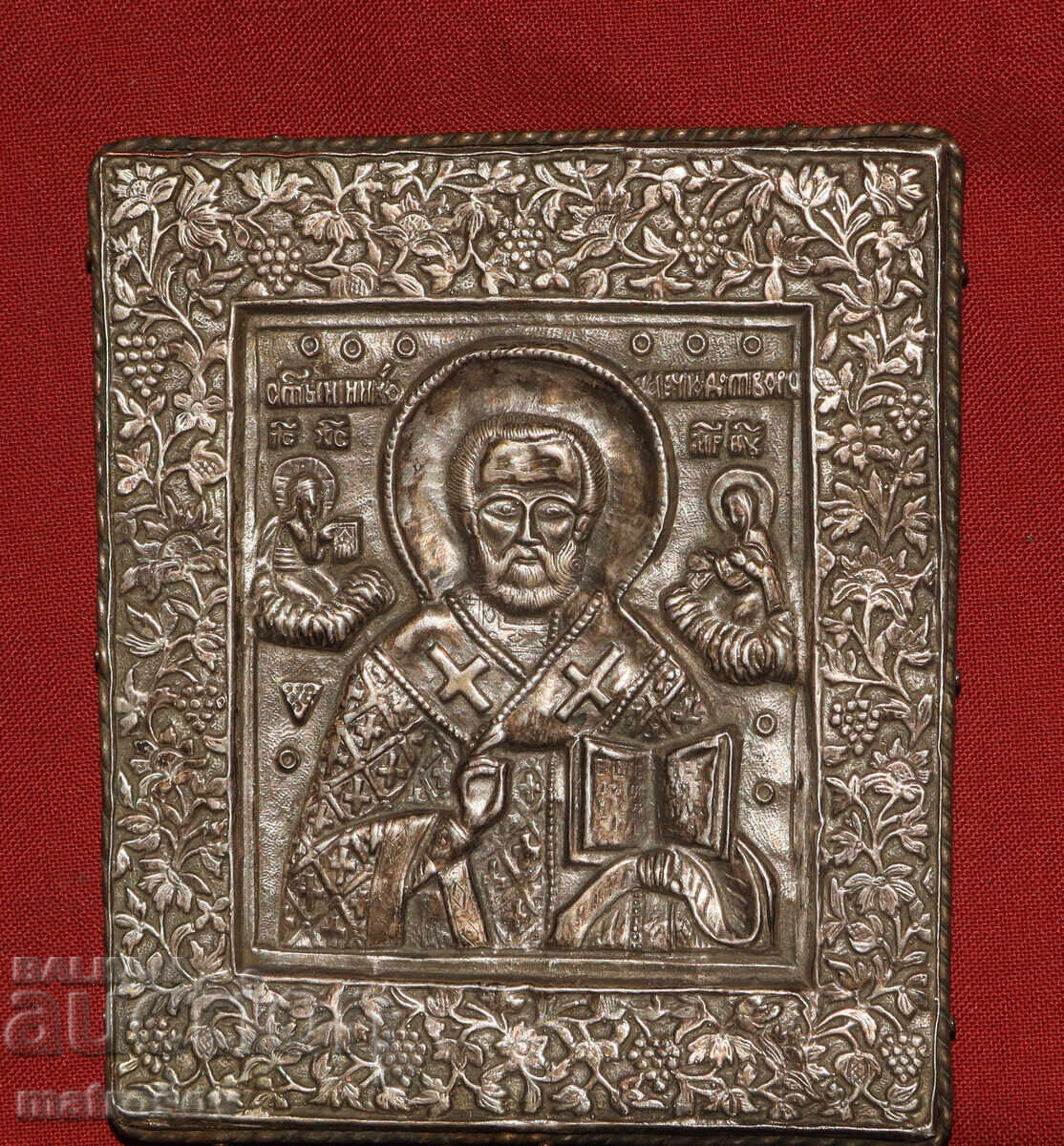 Icoană argintată manual, Sfântul Nicolae