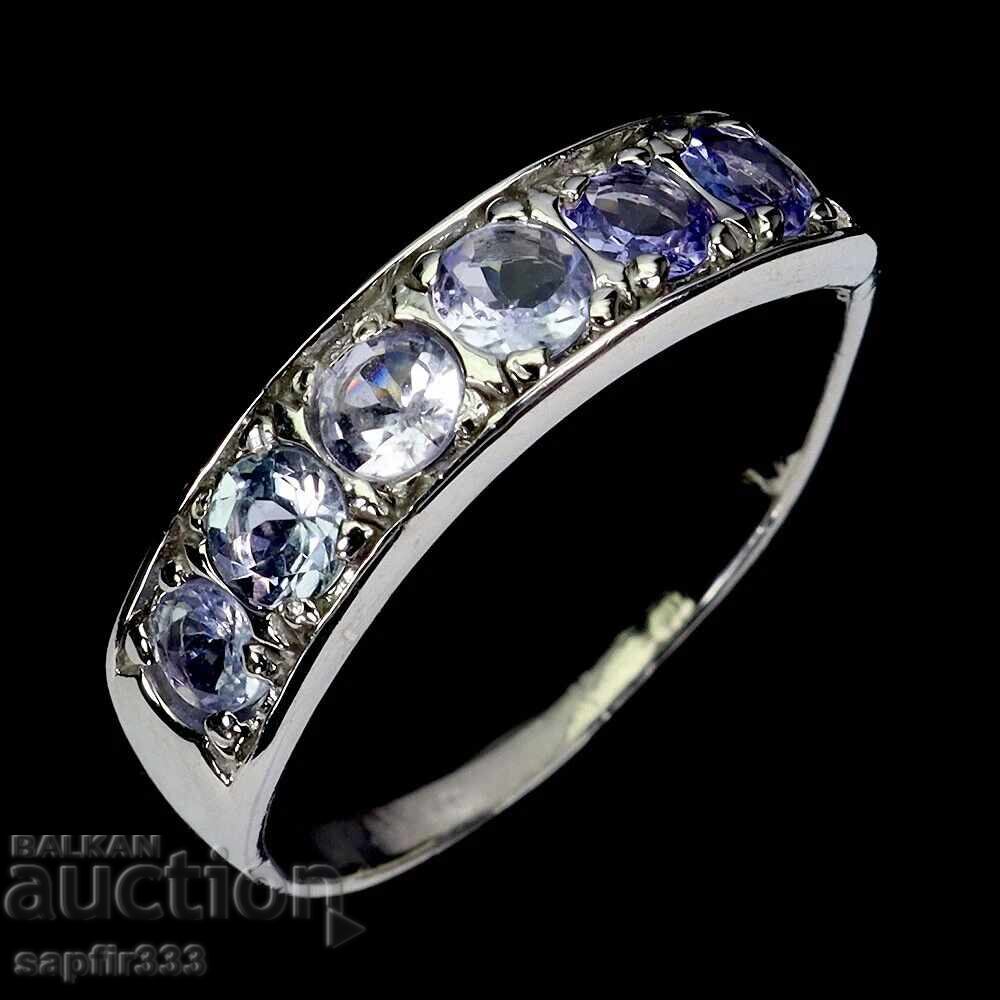 LUXURY RING WITH NATURAL TANZANITES with price 327.00 BGN | € 167.19