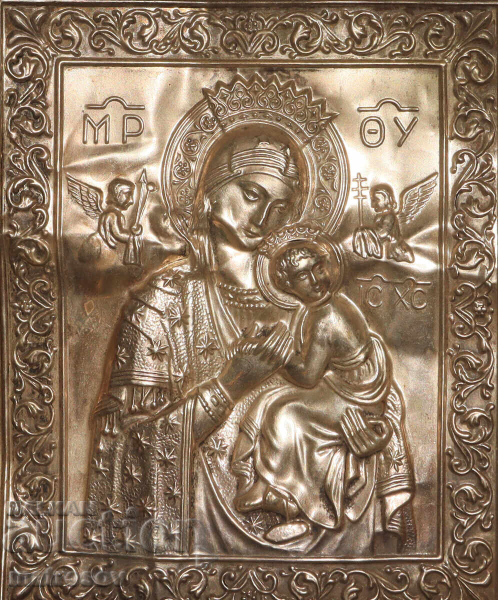 Аукцион Ръчно изработена икона, барелеф, Богородица с Младенеца