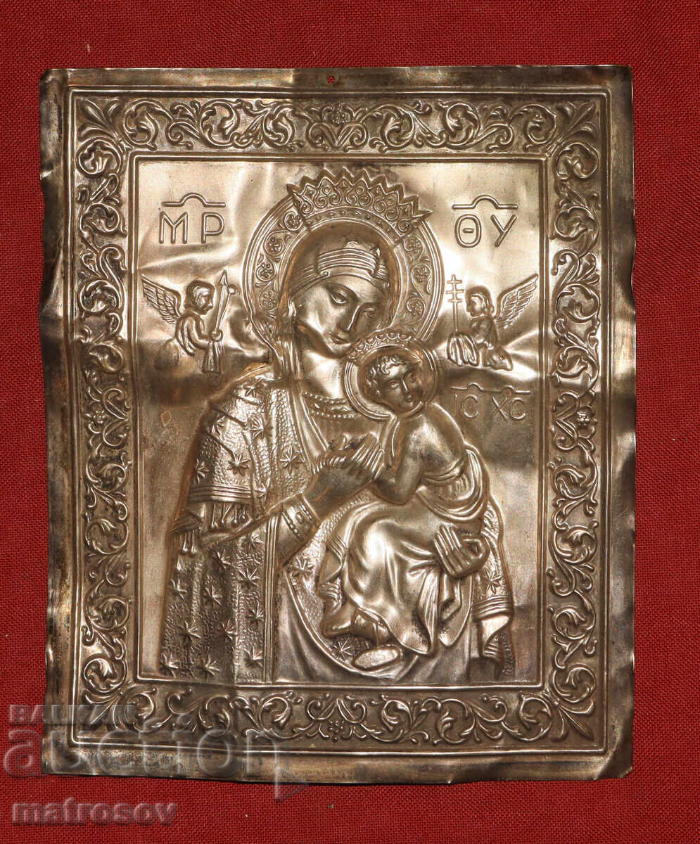 Доставка на Ръчно изработена икона, барелеф, Богородица с Младенеца