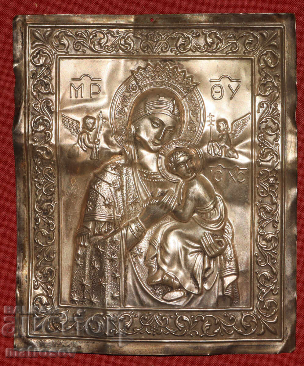 Ръчно изработена икона, барелеф, Богородица с Младенеца