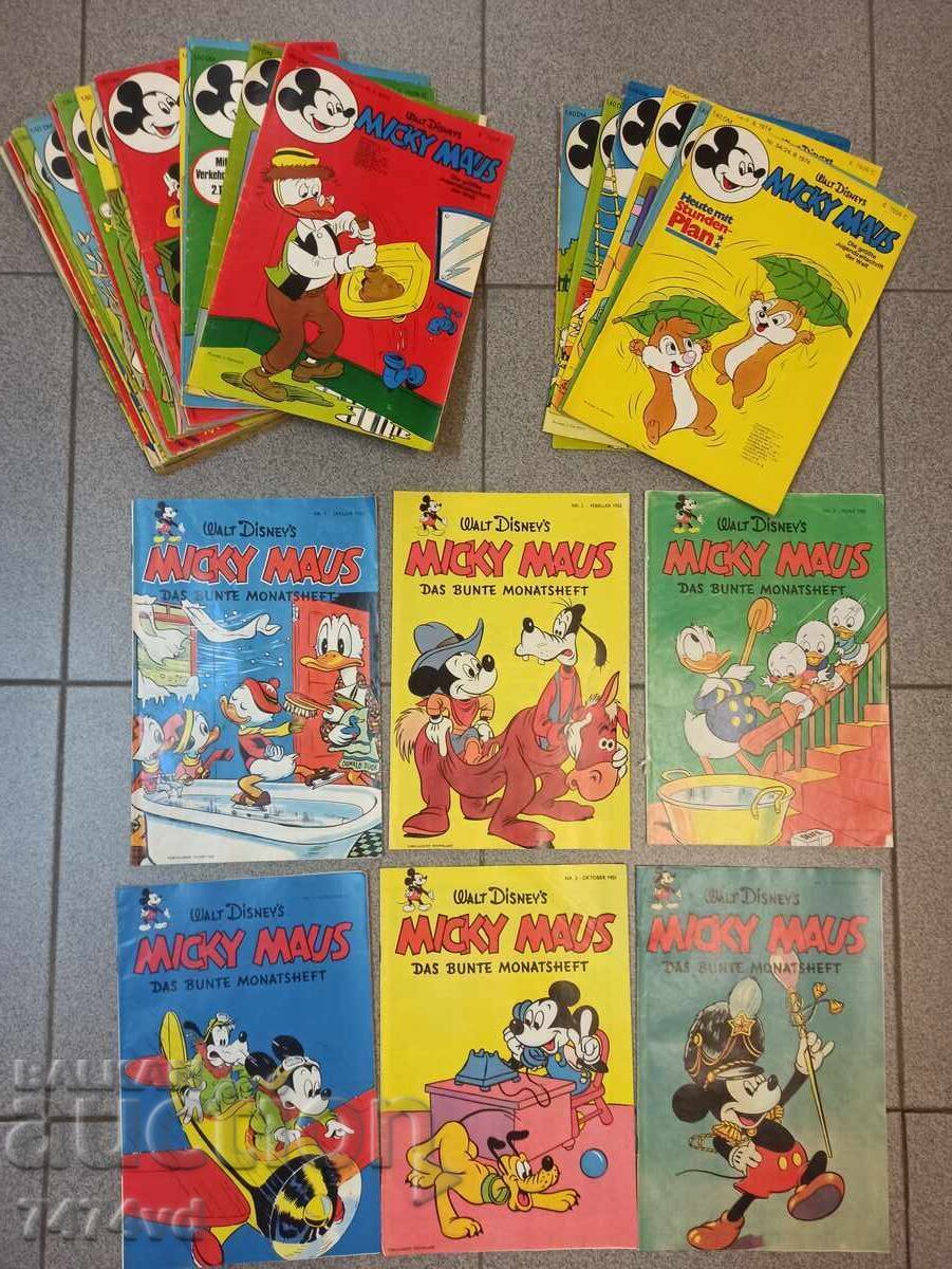 MARE COLECȚIE MICKEY MOUSE 116 BUCĂȚI - 1951,52 ȘI ALTELE