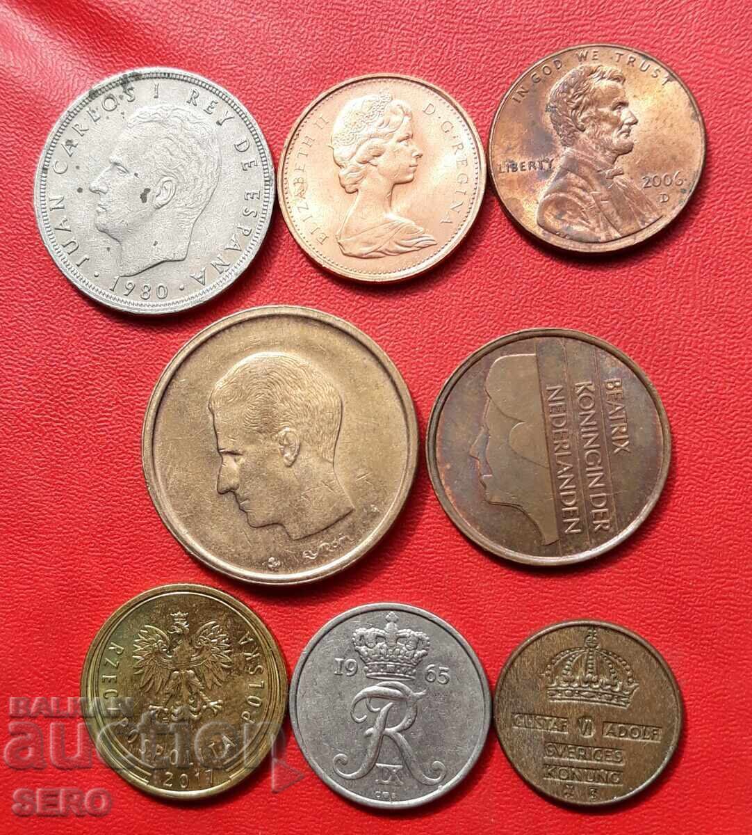 Μικτή παρτίδα 8 νομισμάτων με τιμή 1.00 BGN | € 0.51 Μικτή παρτίδα 8 νομισμάτων με τιμή 1.00 BGN | € 0.51