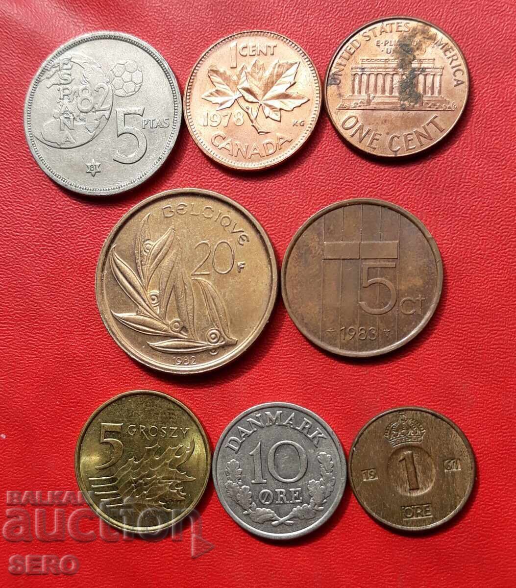 Μικτή παρτίδα 8 νομισμάτων Μικτή παρτίδα 8 νομισμάτων