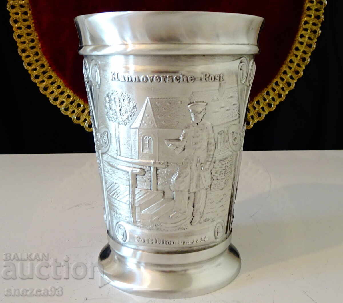 Licitație Cană de cositor, halbă 300 ml, telefoane vechi, călăreț, Dürer Licitație Cană de cositor, halbă 300 ml, telefoane vechi, călăreț, Dürer