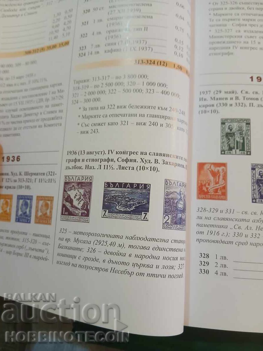 Аукцион БЪЛГАРИЯ IV КОНГРЕС КАРЕ БК 325 327 - 1936 MNH