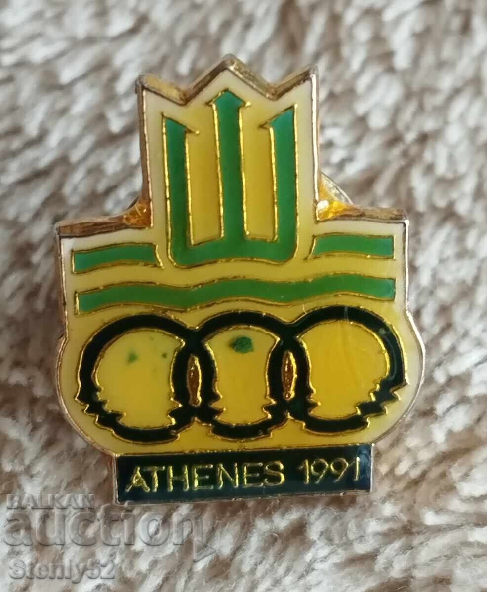 Olympic badge from Athens - 1991 Olympic badge from Athens - 1991