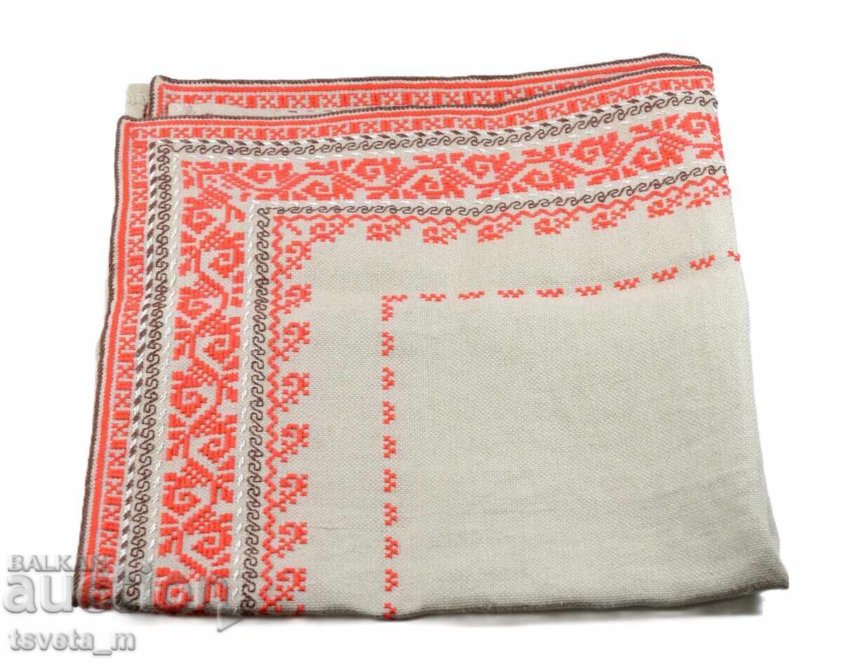 Auction Hand-embroidered square with Bulgarian folk embroidery Auction Hand-embroidered square with Bulgarian folk embroidery