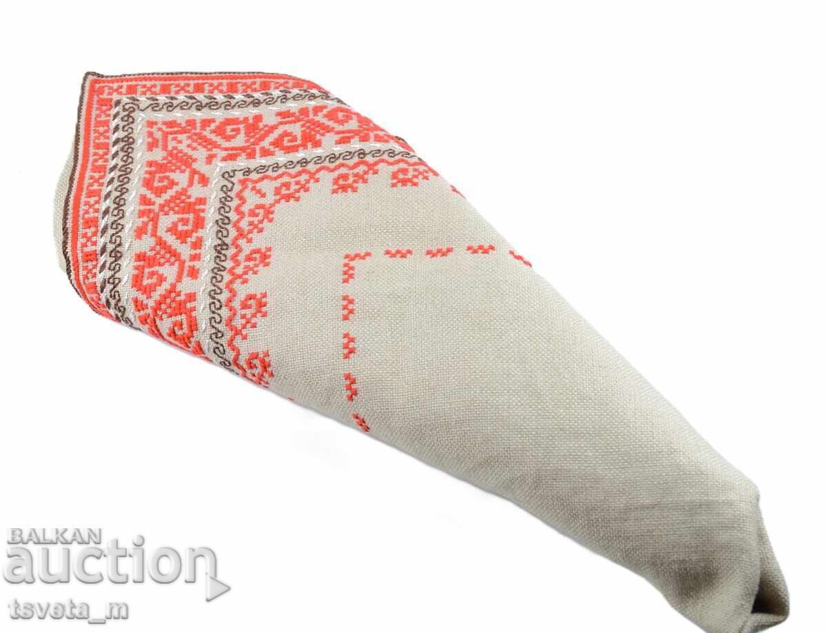 Hand-embroidered square with Bulgarian folk embroidery Hand-embroidered square with Bulgarian folk embroidery