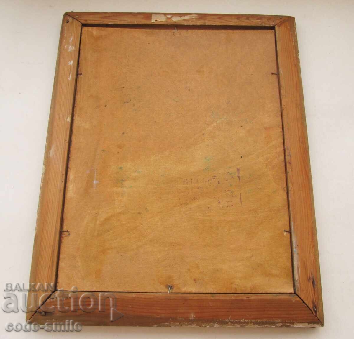 Old painting, rural landscape, oil on cardboard, unsigned - 5 Old painting, rural landscape, oil on cardboard, unsigned - 5