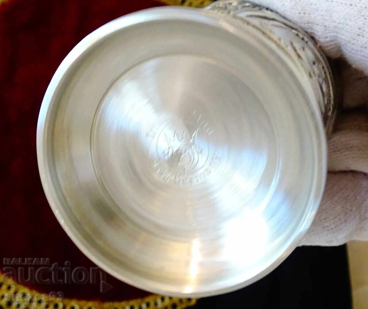 Чаша от калай с Влюбени,Фортуна,Близнаци. - 6 Чаша от калай с Влюбени,Фортуна,Близнаци. - 6