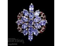 INEL LUXOS ȘI ELEGANT CU TANZANIȚI NATURALI ȘI RODOLIȚI