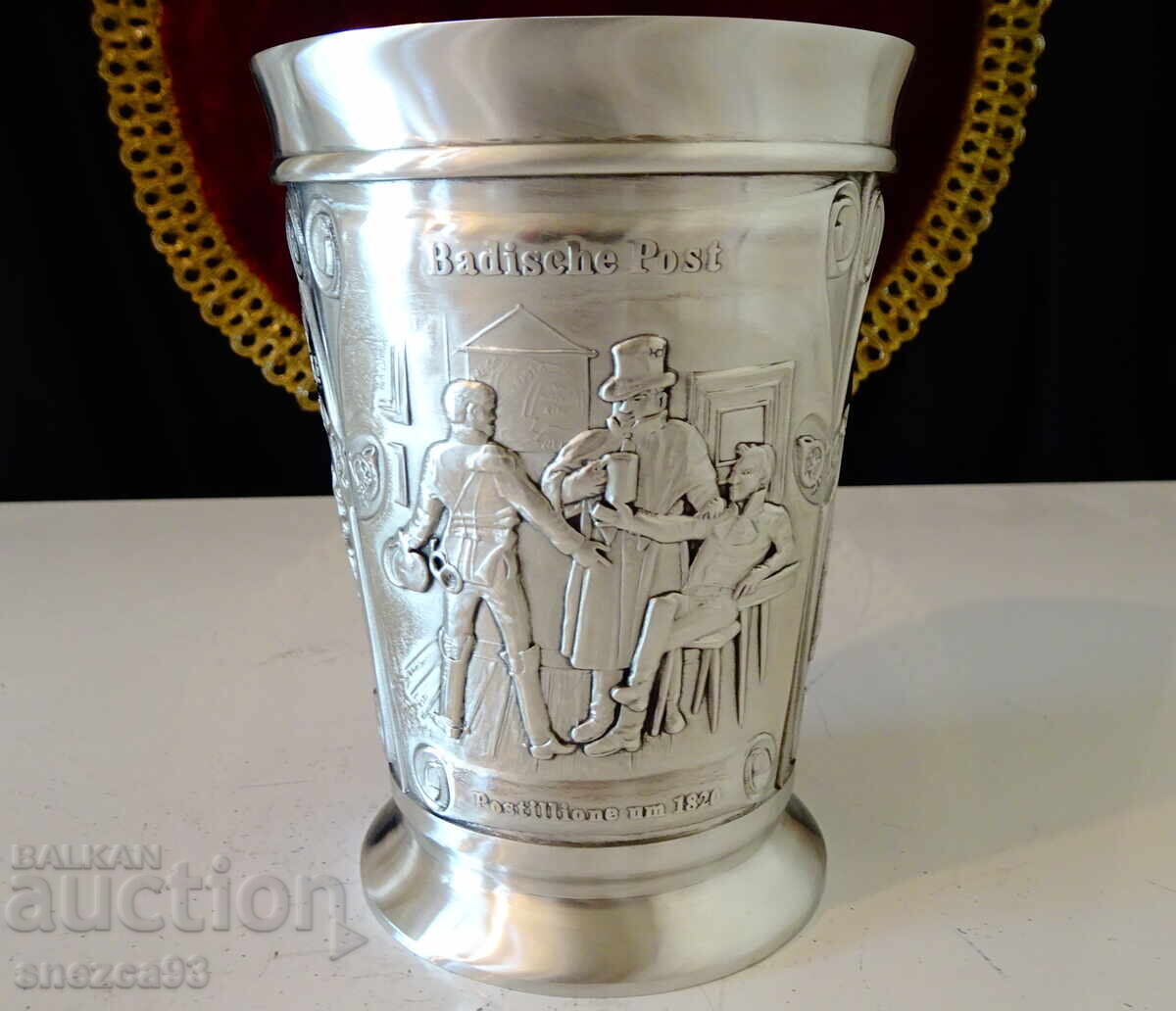 Аукцион Чаша от калай,халба 300 мл.,Дилижанс.