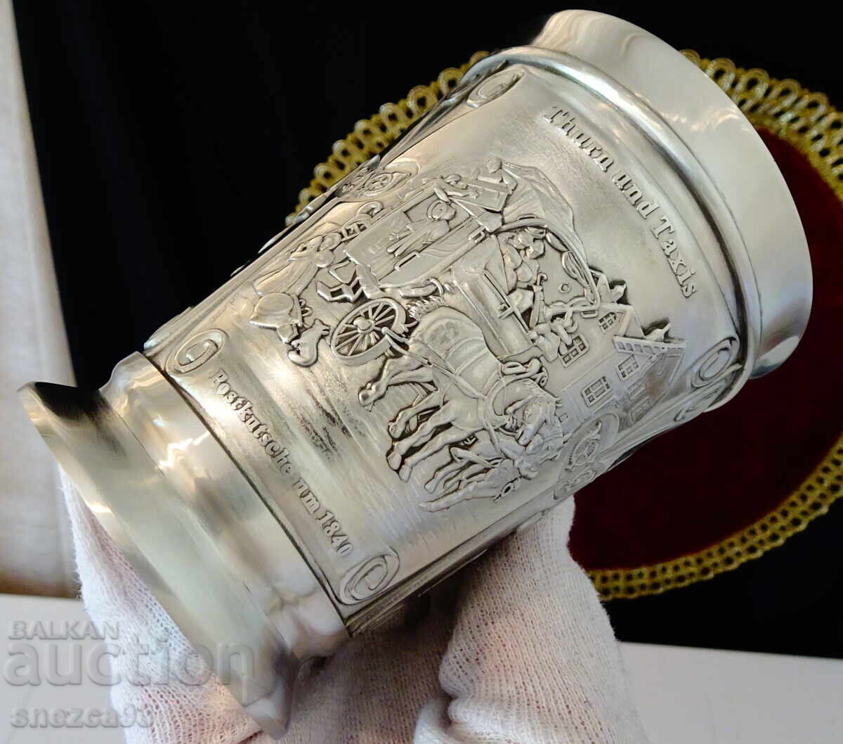 Чаша от калай,халба 300 мл.,Дилижанс. - 6