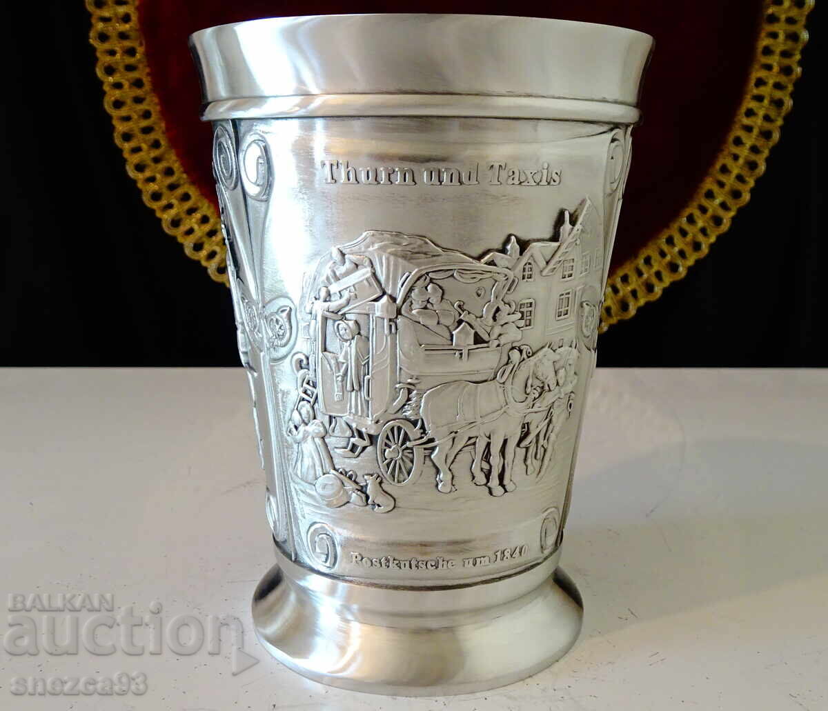 Чаша от калай,халба 300 мл.,Дилижанс.