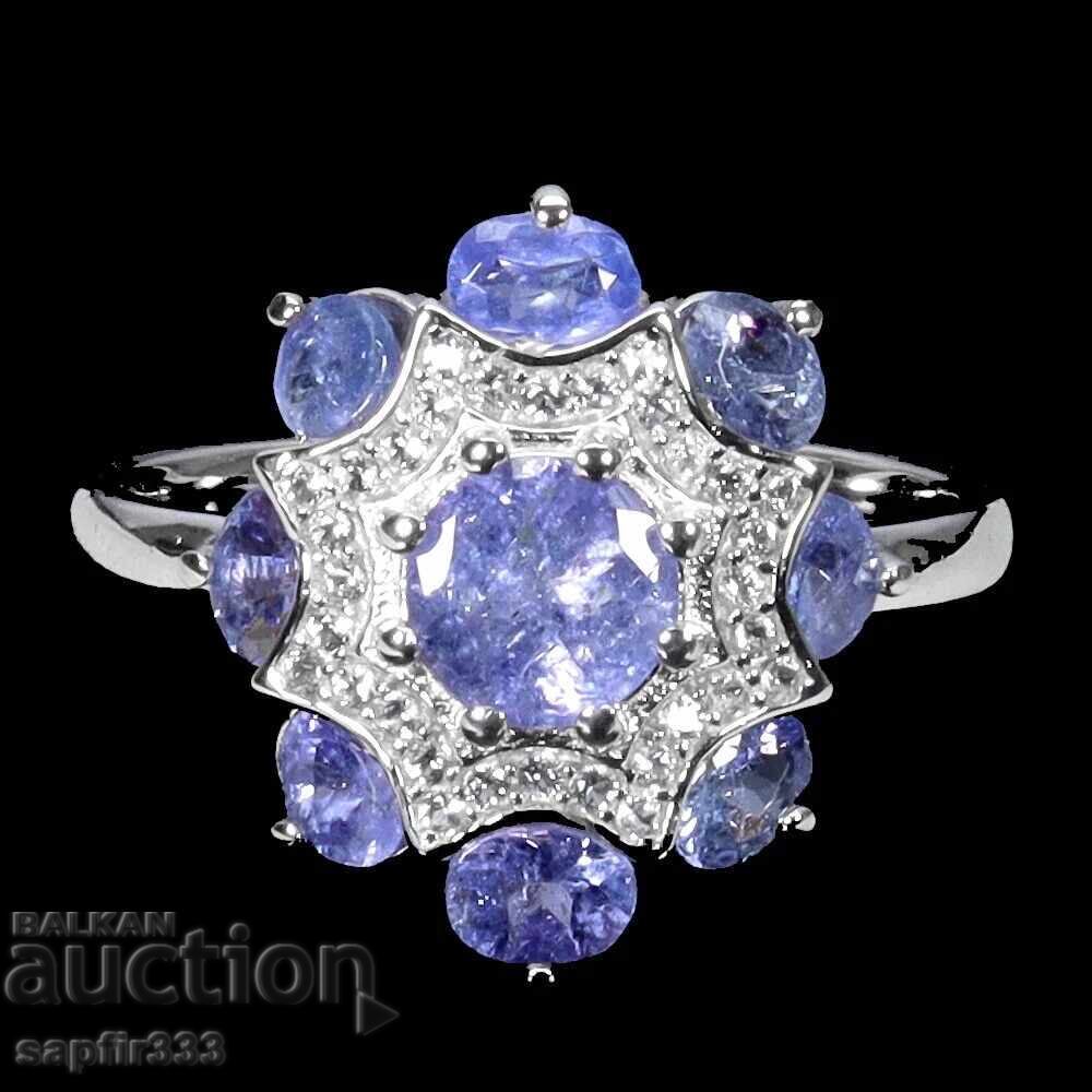 ΛΟΥΞΟΥΣ ΡΟΔΟΚΟΙΛΟ ΕΛΕΓΚΑΝΤΙΚΟ ΔΑΧΤΥΛΙΔΙ ΜΕ ΦΥΣΙΚΑ ΤΑΝΖΑΝΙΤΗ και ΤΟΠΑΖΙΑ