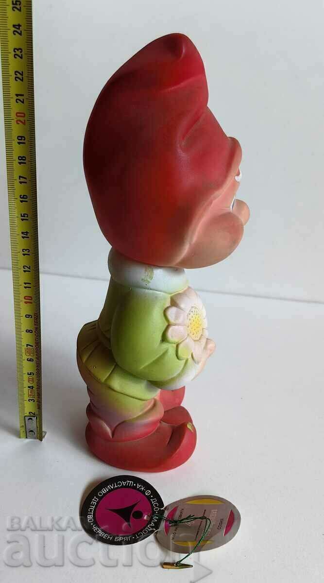 Auction  . Dwarf SOC LARGE UNUSED RUBBER TOY DOLL WITH TAG