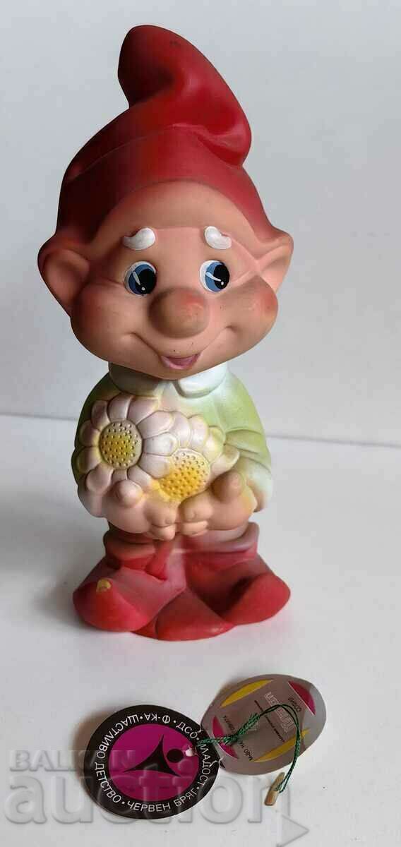 . Dwarf SOC LARGE UNUSED RUBBER TOY DOLL WITH TAG