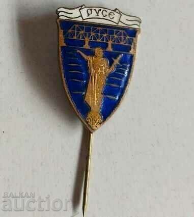 .SOC ENAMEL BADGE ROUSSE .SOC ENAMEL BADGE ROUSSE