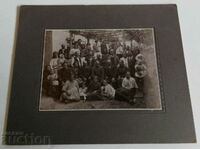 .ЦАРСТВО БЪЛГАРИЯ СТАРА ГРУПОВА СНИМКА ФОТОГРАФИЯ КАРТОН