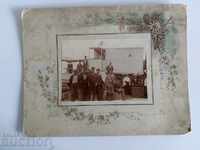 CORABIE SABIE UNIFORMĂ CĂCIULĂ POZĂ VECHE FOTOGRAFIE CARTON