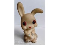 IEPURA ZĂIO-BĂIO JUCĂRIE MARE DIN CAUCIUC SOCIALISTĂ PĂPUȘĂ