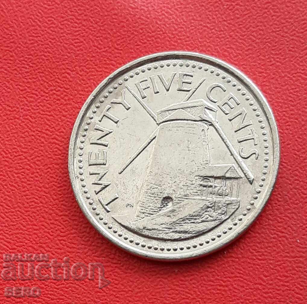 Νησί Μπαρμπάντος - 25 σεντς 2008 με τιμή 0.90 BGN | € 0.46