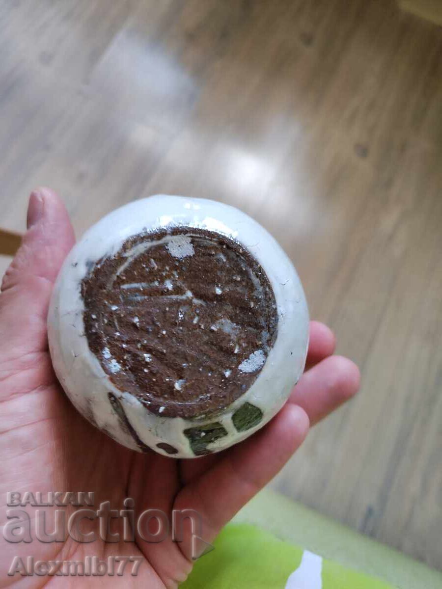 Lucrat manual - Ceramică japoneză - Sticlă de sake Hagi-yaki - Japonia - 5