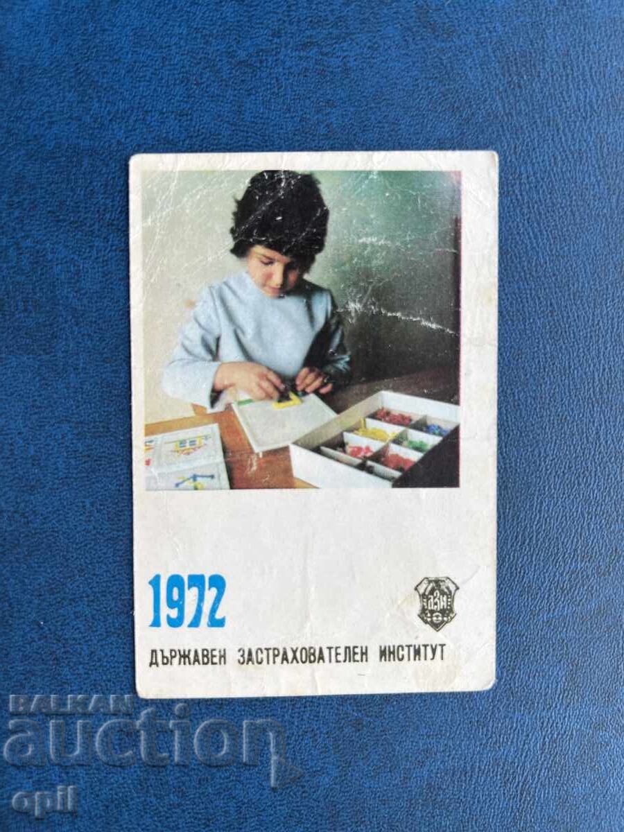 Calendar DZІ 1972 Calendar DZІ 1972
