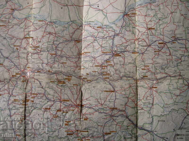 1968 Harta Balkan-Turist Bulgaria 1:800 000 latină cu preț 25.00 BGN | € 12.78 1968 Harta Balkan-Turist Bulgaria 1:800 000 latină cu preț 25.00 BGN | € 12.78