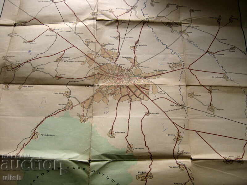 Licitație Harta veche Balkanurist Sofia latină Licitație Harta veche Balkanurist Sofia latină