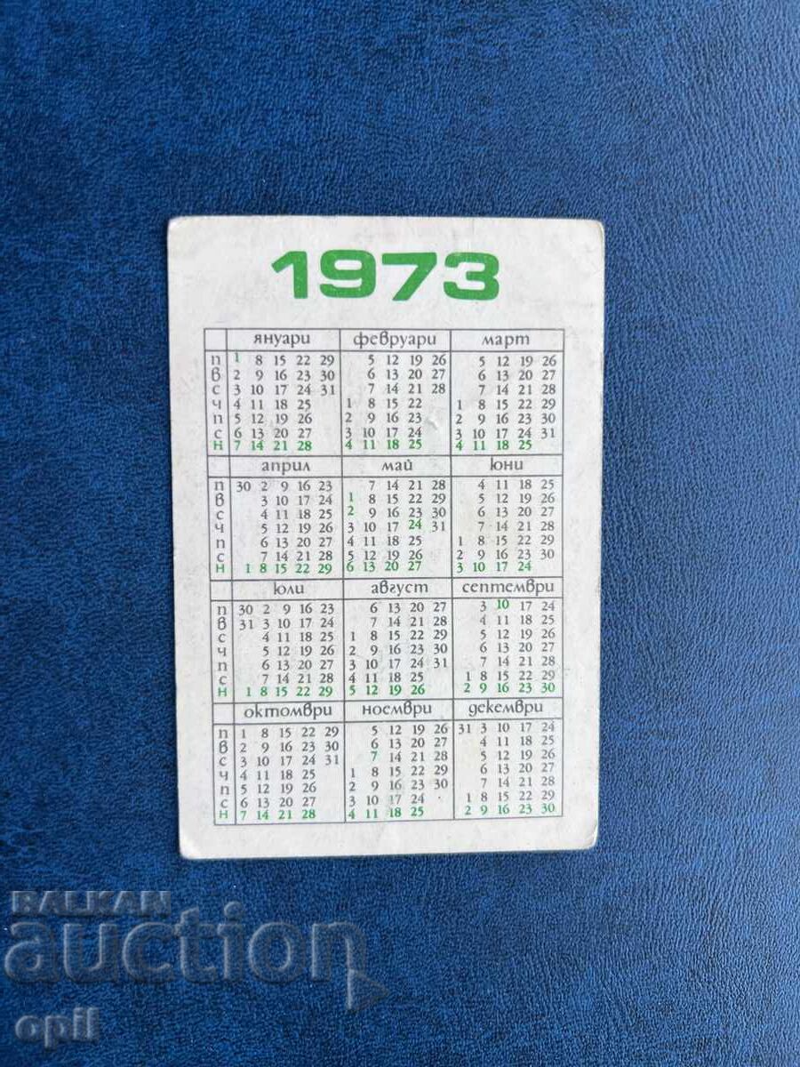 DSK Calendar 1973 with price 0.80 BGN | € 0.41
