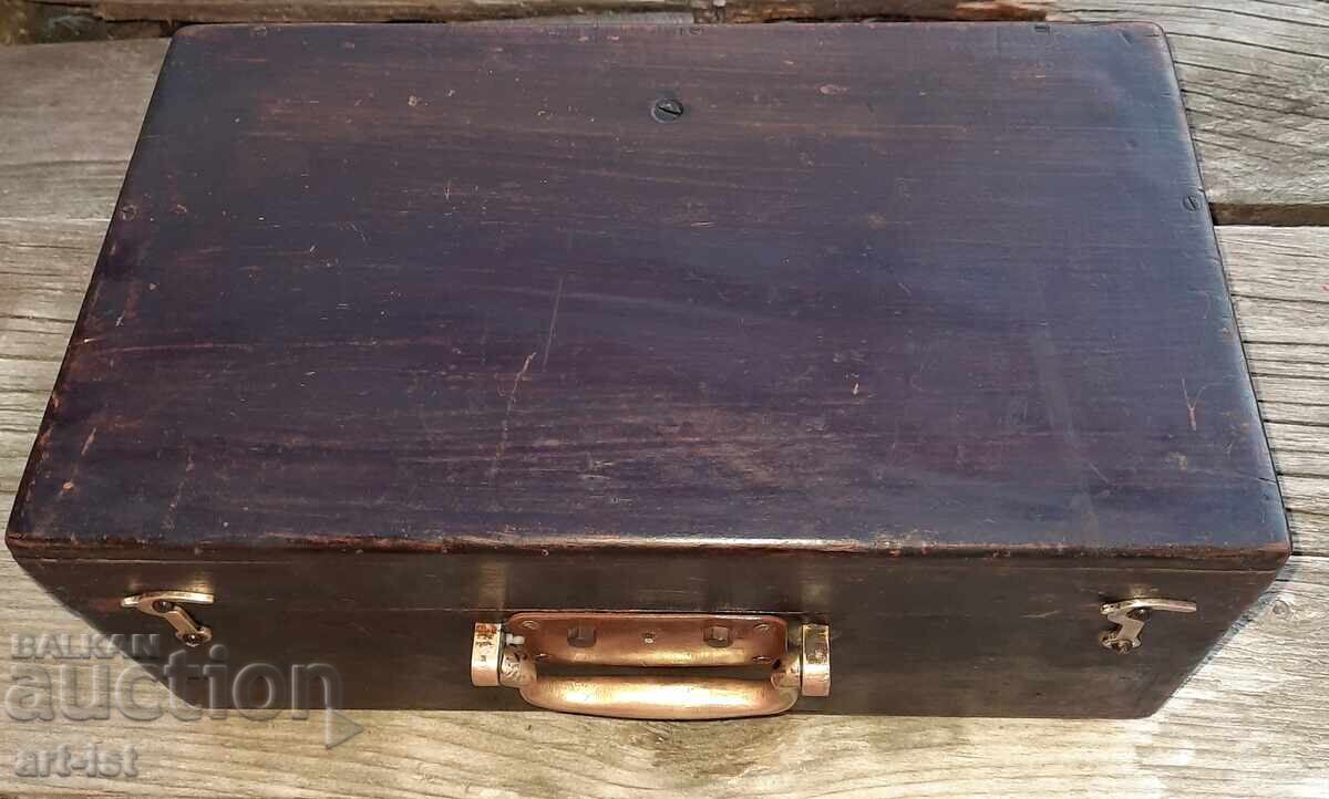 Antique wooden box, 19th century, from a precision instrument - 5