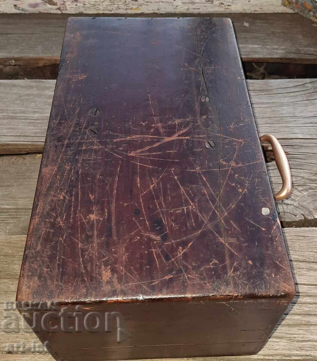 Antique wooden box, 19th century, from a precision instrument - 6