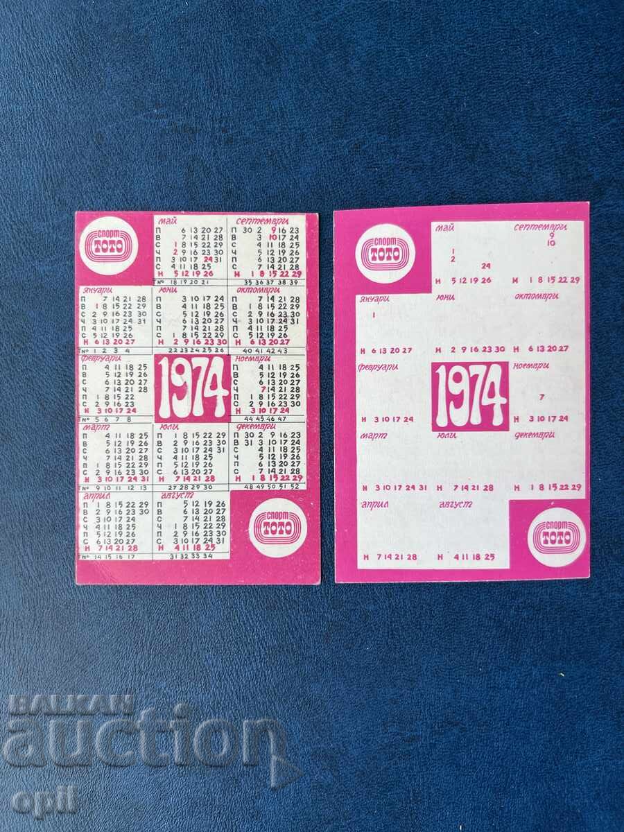 Licitație Calendar Sport Toto 1974 (Curiozitate - Lipsesc Datele)