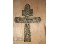Veche cruce mare renascentistă din bronz, răstignire, religie