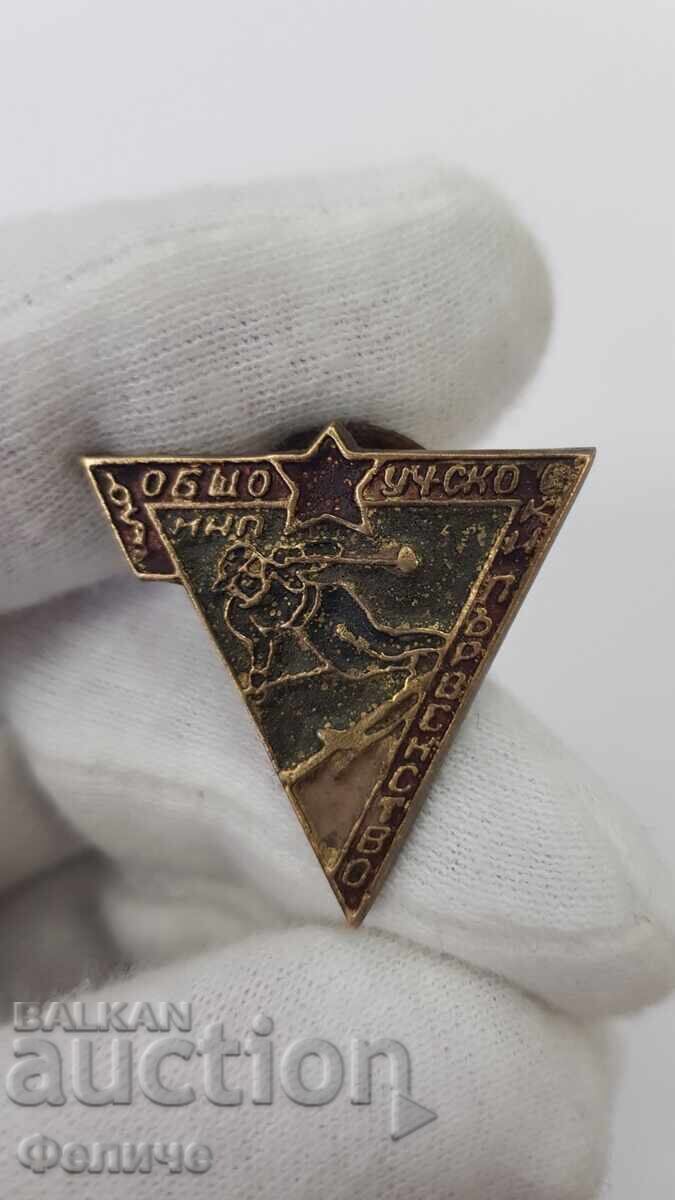 Semn foarte rar, insignă - schi - Campionat 1950 - 1955
