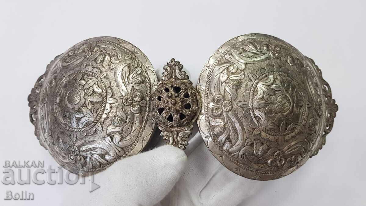 Silver wrought Revivalist buckle, buckles - Karlovo - 19th c with price 780.00 BGN | € 398.81