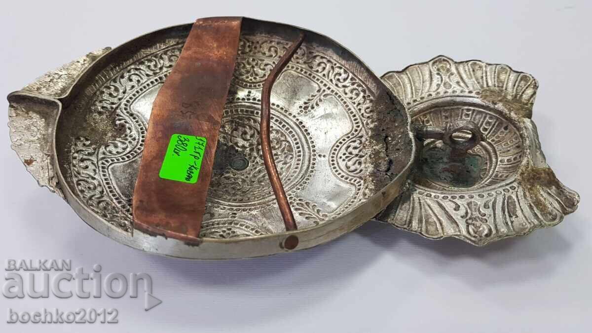 Jumătate de pafta rară de argint din Renașterea bulgară - 19,5 cm - 5 Jumătate de pafta rară de argint din Renașterea bulgară - 19,5 cm - 5