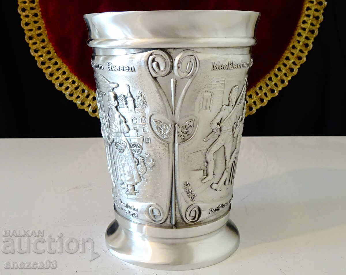 Pewter bowl, mug 300 ml, German post from 1820 with price 69.00 BGN | € 35.28
