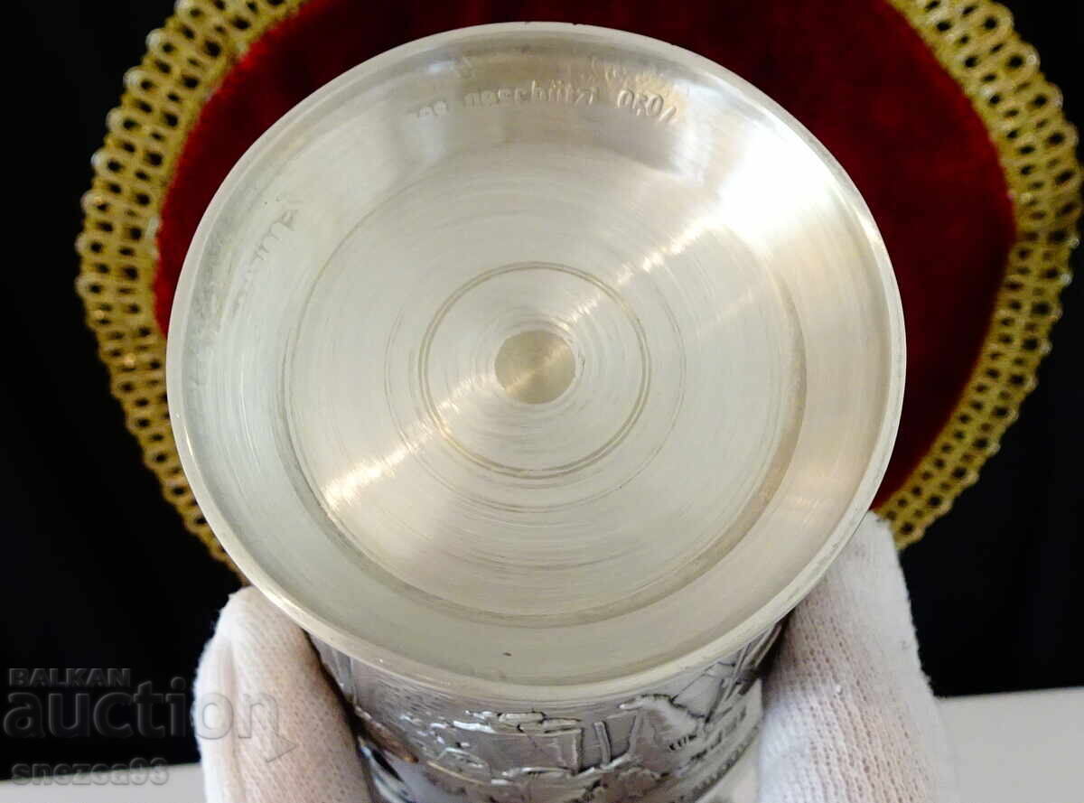 Pewter bowl, mug 300 ml, German post from 1820 - 6