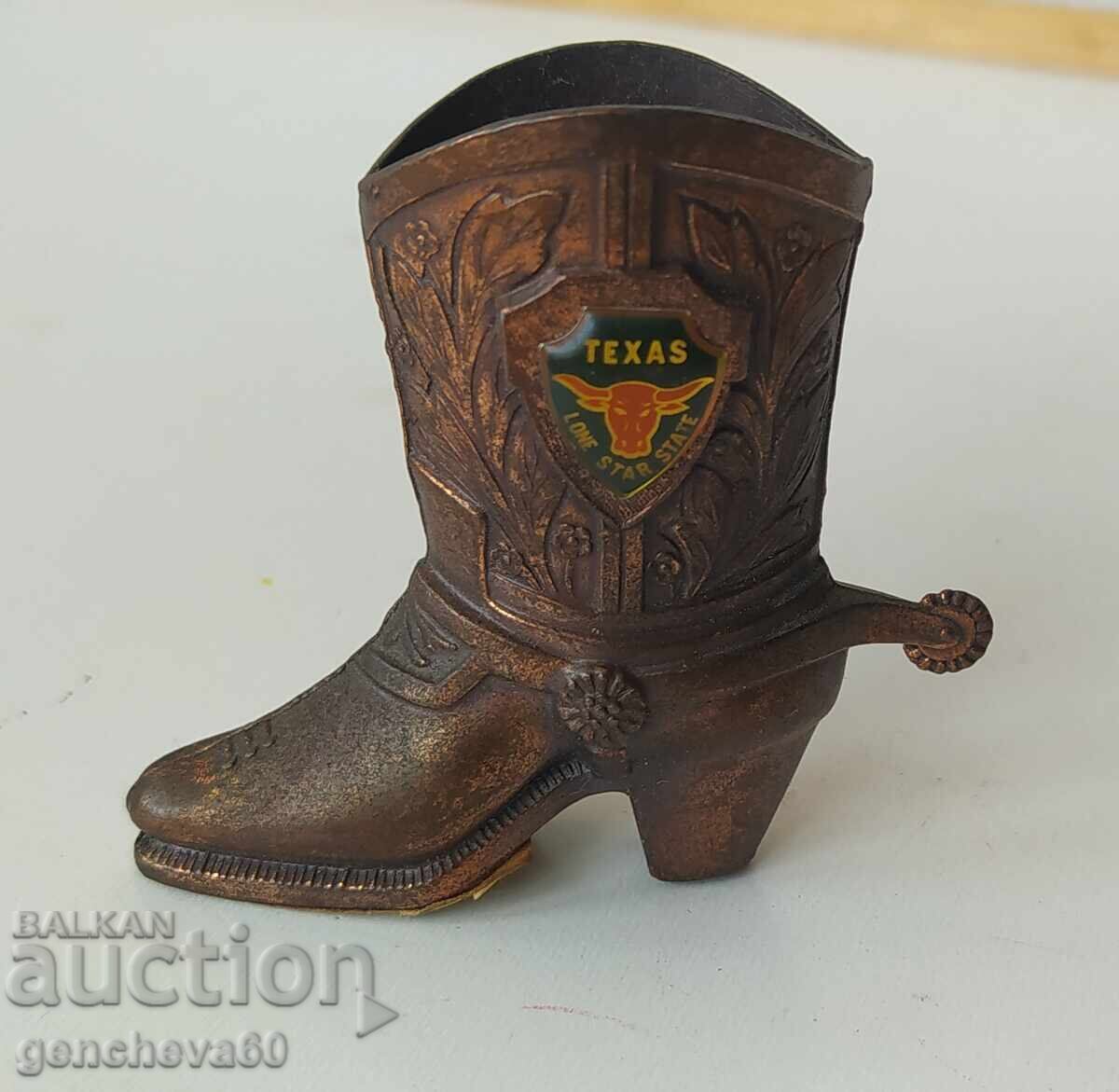 Vintage Copper Miniature Cowboy Boots and Teapot with price 12.00 BGN | € 6.14