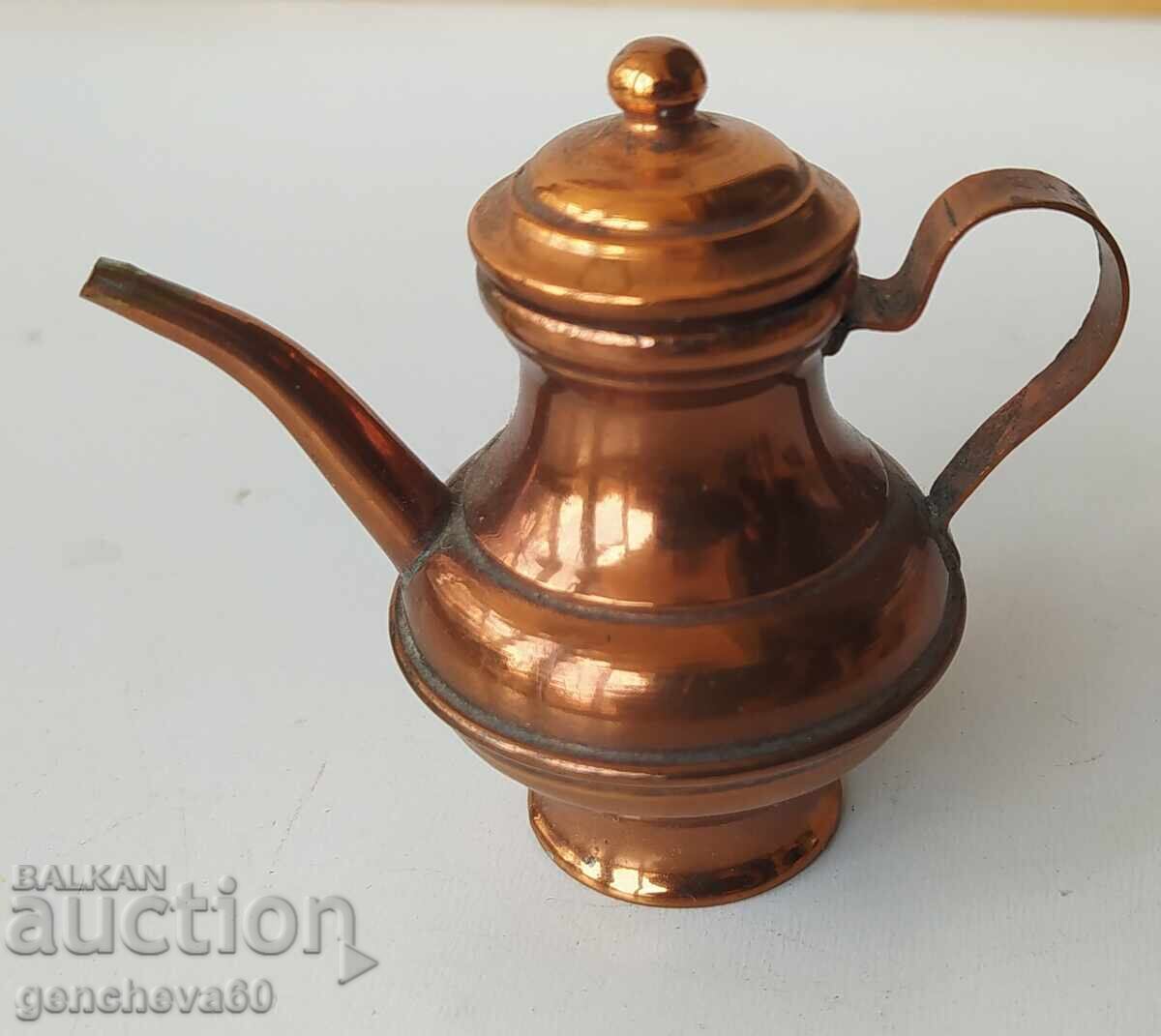 Auction  Vintage Copper Miniature Cowboy Boots and Teapot